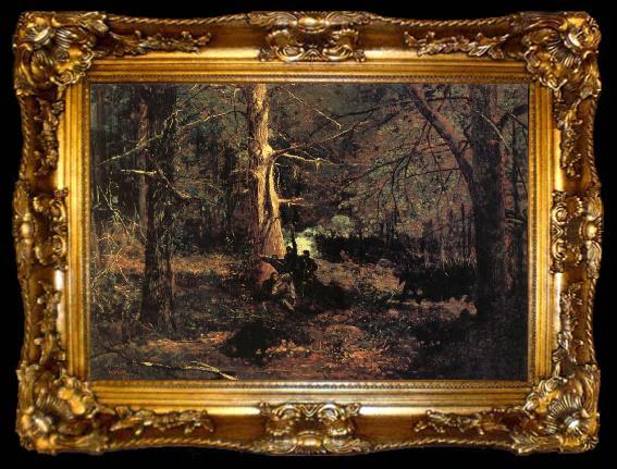framed  Winslow Homer A Skirmish in the Wilderness, ta009-2